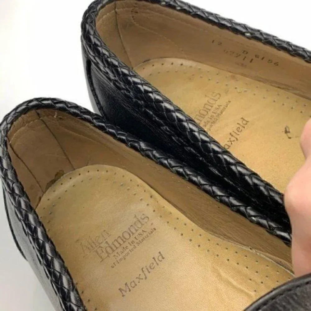Allen Edmonds Maxfield sz 12 Black leather loafers
